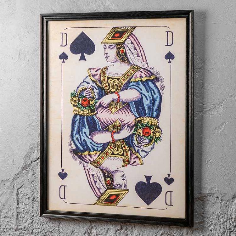 Картина-принт Пиковая Дама Cards Dame Spades