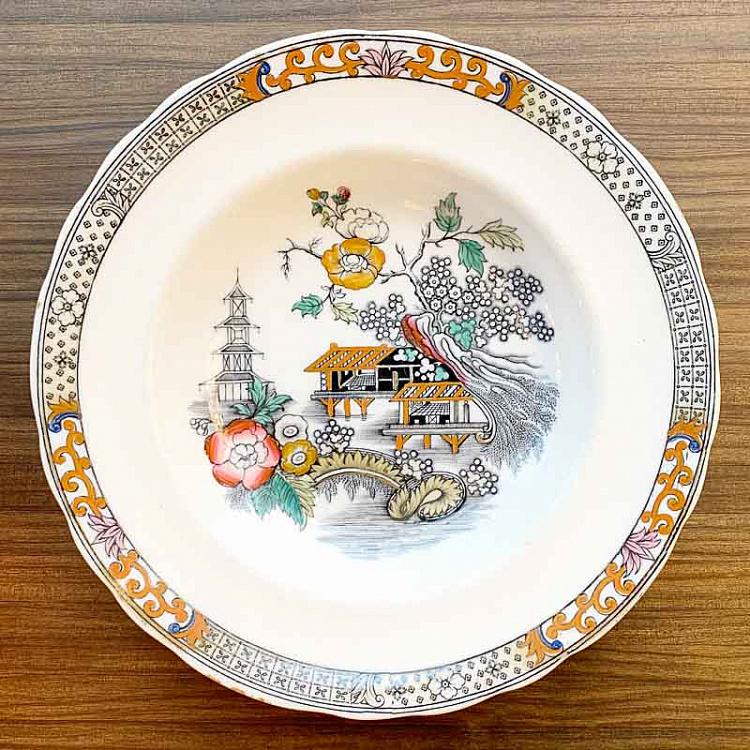 Винтажная тарелка Старая Япония, L Vintage Plate Old Japan Large