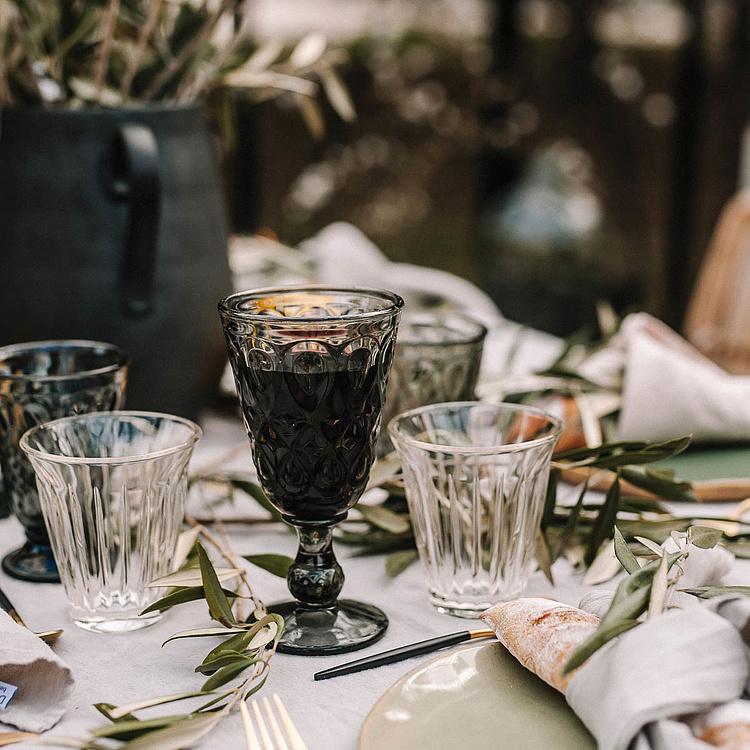 Антрацитовый бокал для вина Лион Lyonnais Anthracite Grey Wine Glass