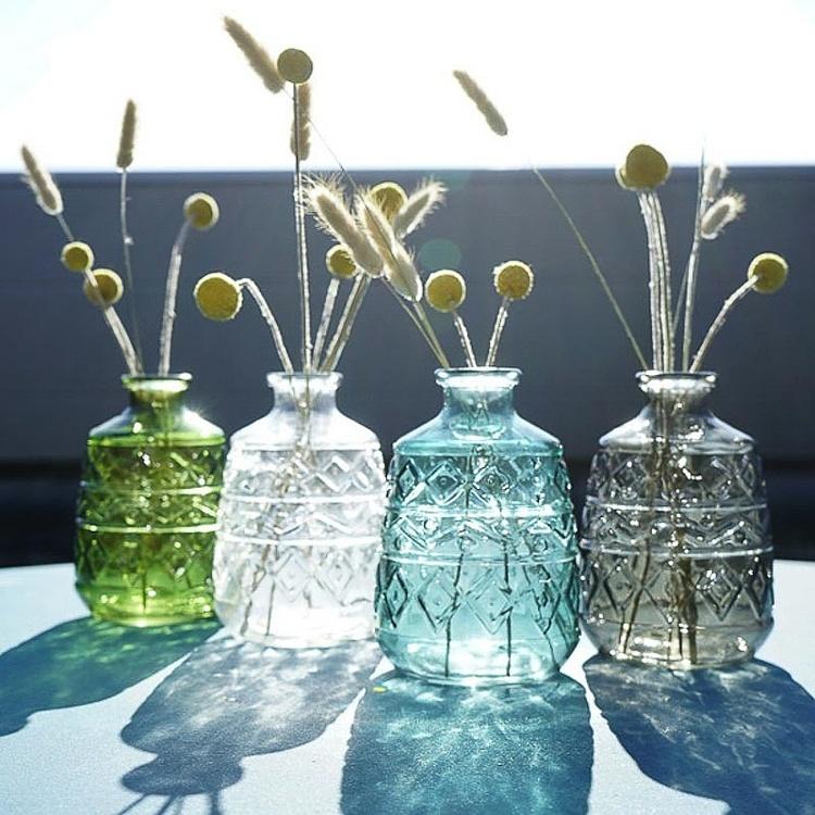 Набор из четырёх стеклянных мини-ваз Set Of 4 Glass Vases