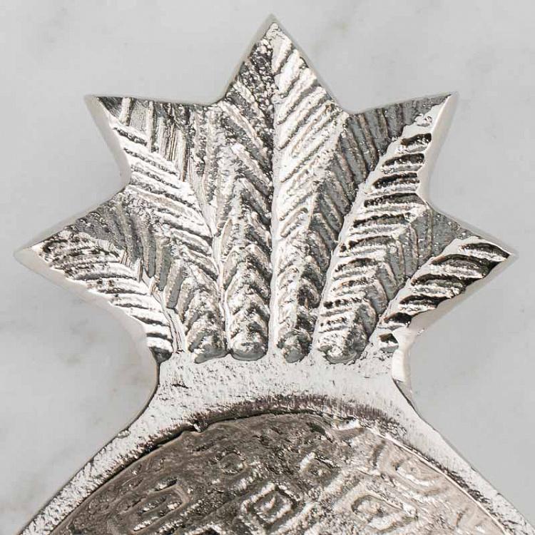 Подставка для мелочей и украшений серебряного цвета Ананас Trinket Tray Silver Pineapple