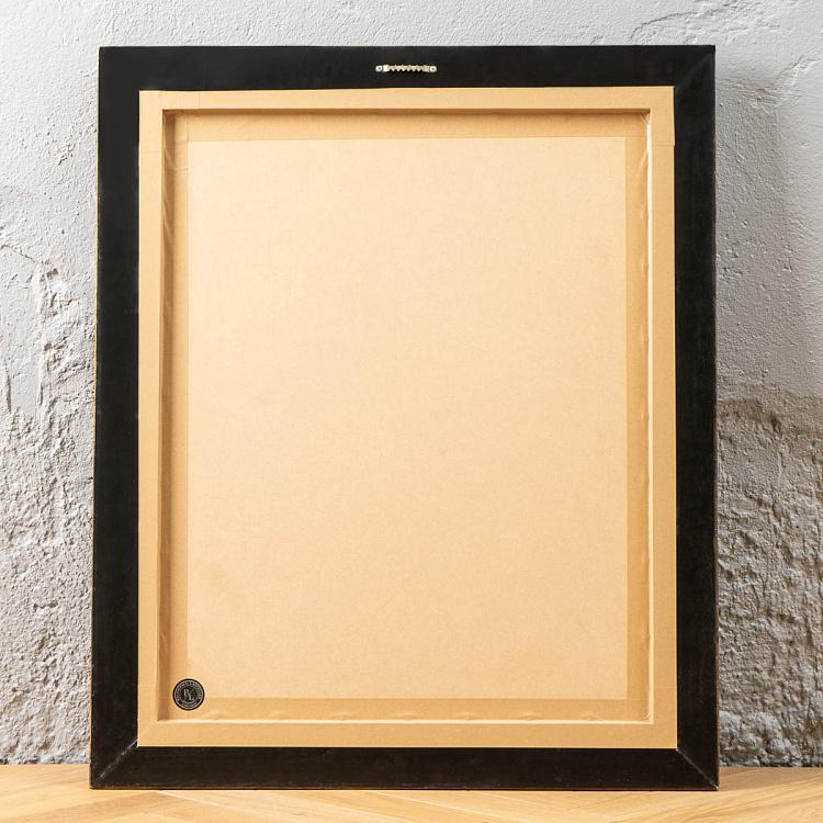 Винтажная картина-принт в чёрной с золотом раме Старинные карты Париж, Франция, 1834 Vintage Maps Paris, France, 1834, MP1 Frame