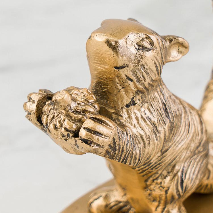 Набор из двух держателей для книг Золотистые белки Bookend Golden Squirrels