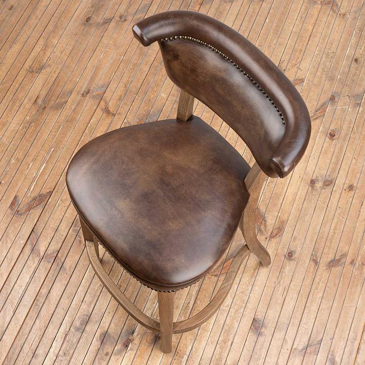 Низкий барный стул Анджелес Angeles Barstool Low, Weathered Oak