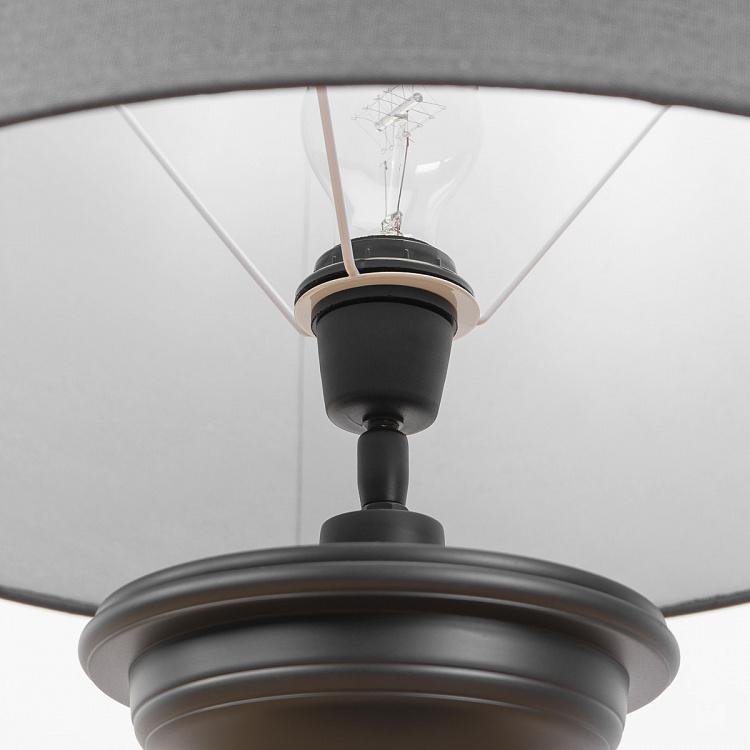 Чёрная напольная лампа с абажуром Цилиндр Cylinder Black Floor Lamp With Shade