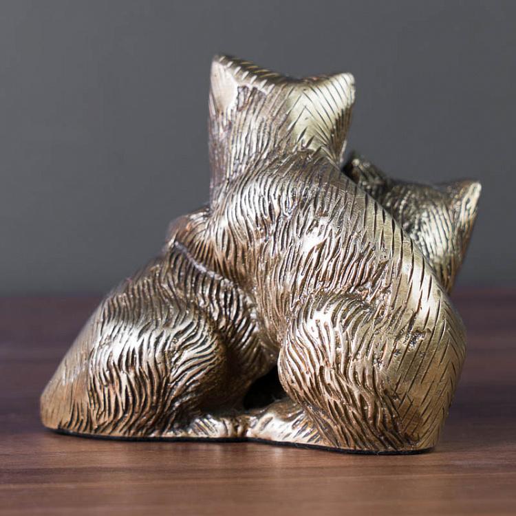 Статуэтка Два кота Two Cats Decoration In Brass