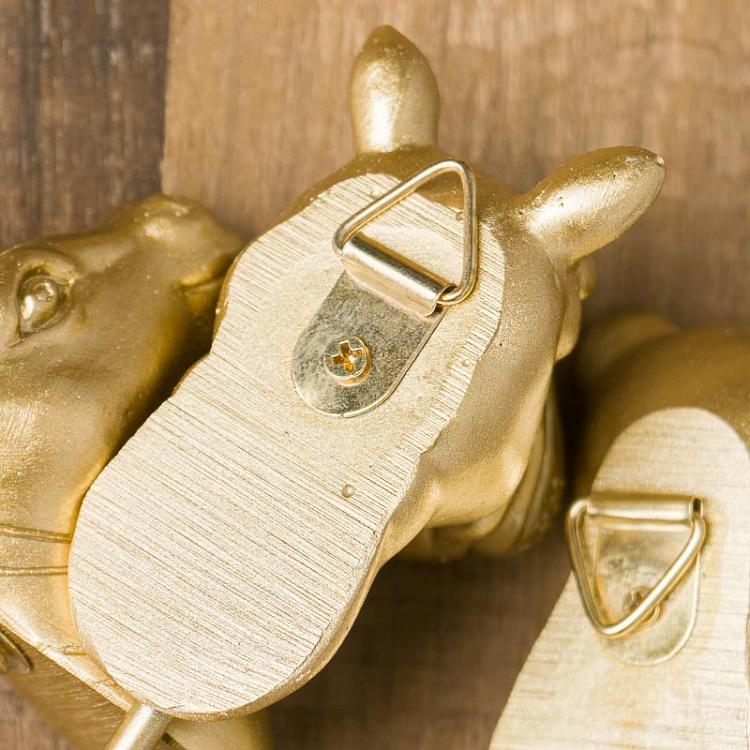 Набор из трёх золотых крючков с животными Set Of 3 Hooks Animals Gold