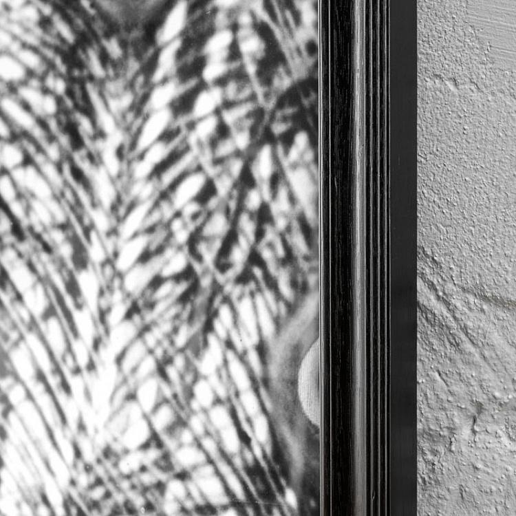 Панорамная картина-принт Хвост Павлина чёрно-белая, средняя часть Animal Peacock Black White 2 Middle