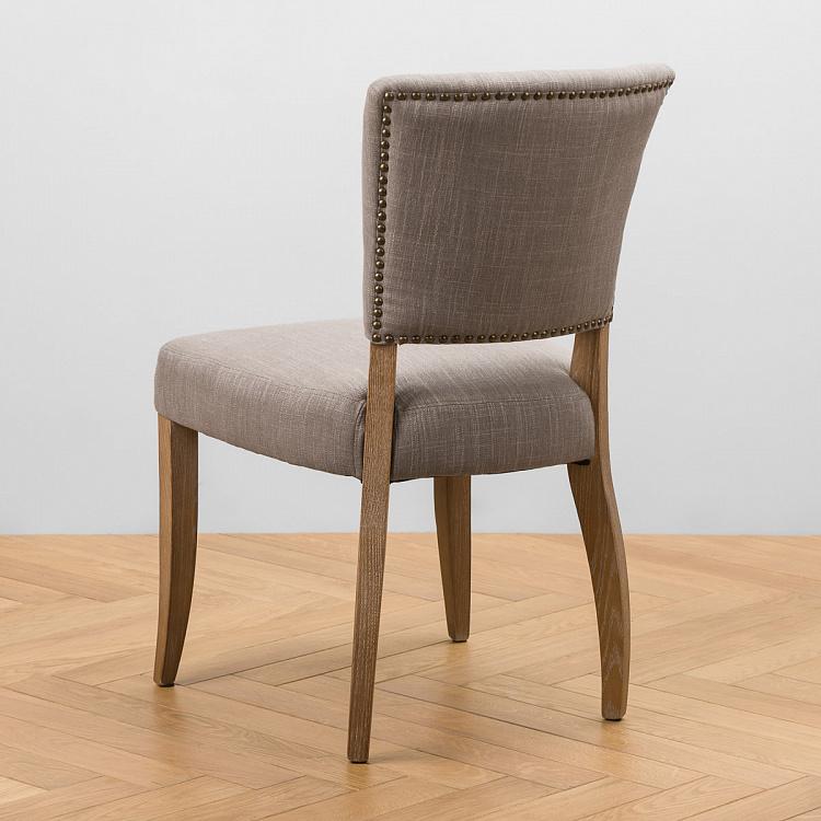Стул Мами с заклёпками, песочные ножки Mami Dining Chair With Studs, Oak Sandwashed