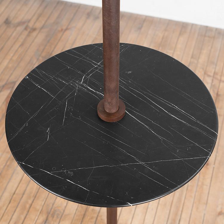 Торшер со столиком из мрамора и гироскопом Gyro Floor Lamp With Tray