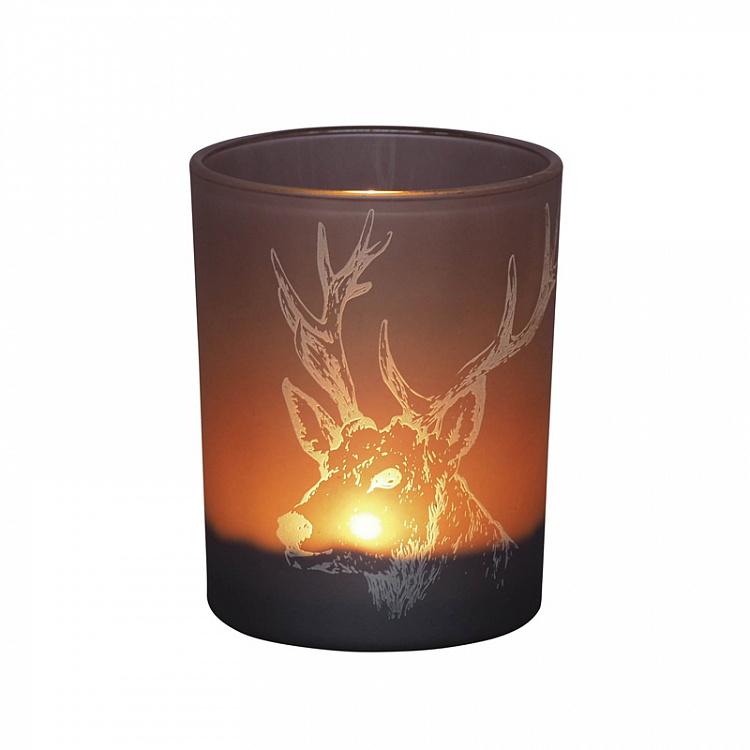 Подсвечник Голова оленя Candleholder Dark Grey Deerhead