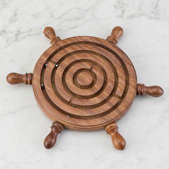 Wooden Sailor Wheel Labyrinth Game