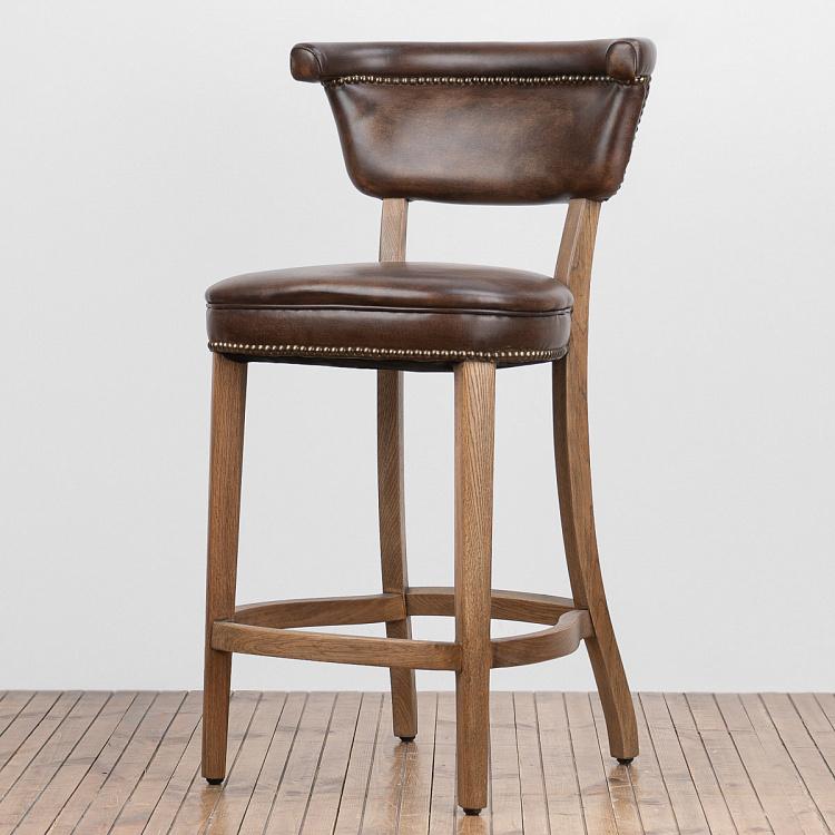 Низкий барный стул Анджелес Angeles Barstool Low, Weathered Oak