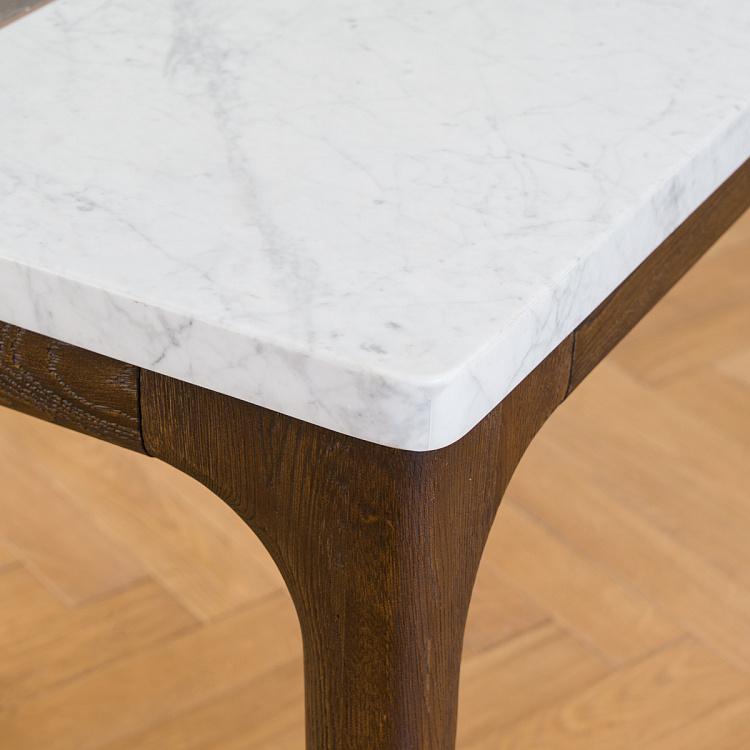 Квадратный обеденный стол Стоунпит, тёмно-коричневые ножки F310 Stonepiet Square Dining Table, Brushed Dark Brown Oak