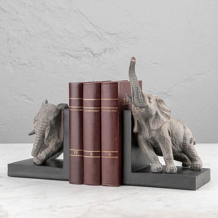 Набор из двух держателей для книг Слоны Bookend Elephants