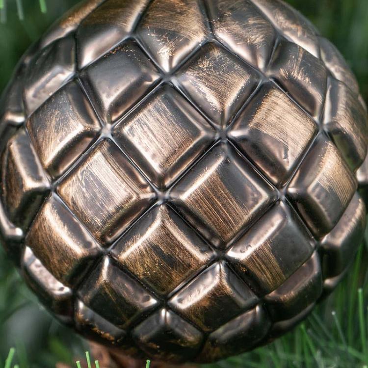 Стеклянный чёрный ёлочный шар Glass Ball Black 9 cm