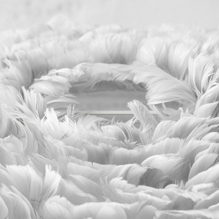 Торшер Эос на чёрной треноге, серые перья, XL Eos Floor Lamp With Black Tripod Extra Large