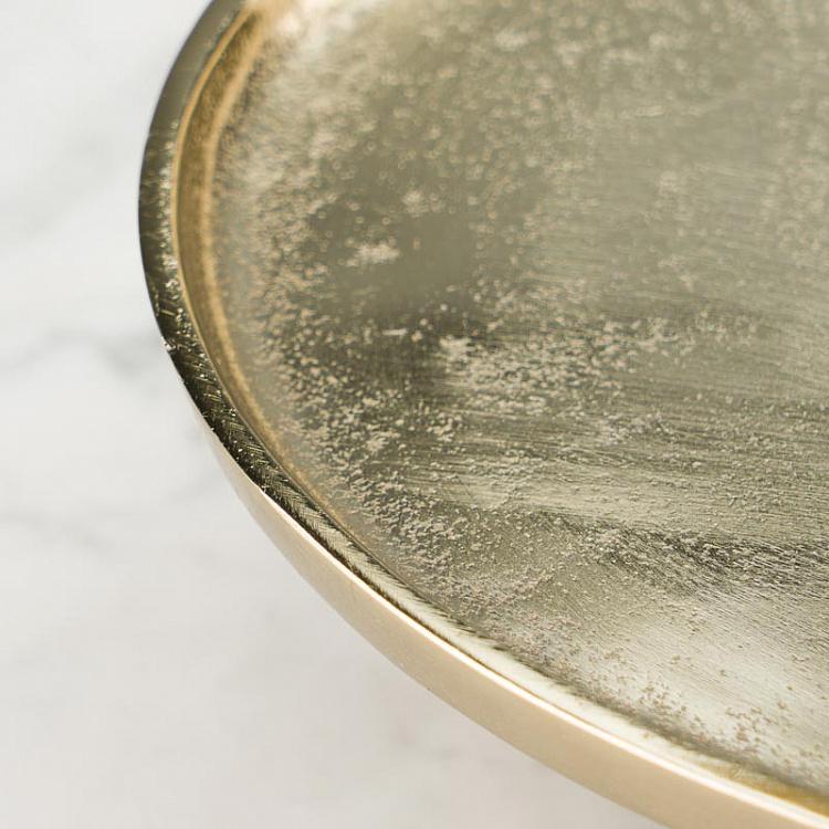 Золотистая двухуровневая овальная сервировочная подставка 2 Tier Oval Plate Gold