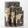 Набор из 3-х шкатулок Set Of 3 Book Boxes World Map