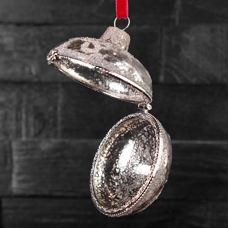 Ёлочная игрушка-шкатулка с бисером Луковица Xmas Onion Box With Mini Beads 7 cm