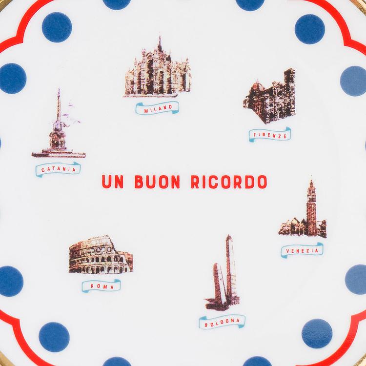 Тарелка для хлеба Хорошие воспоминания Памятники Un Buon Ricordo Bread Plate Monumenti