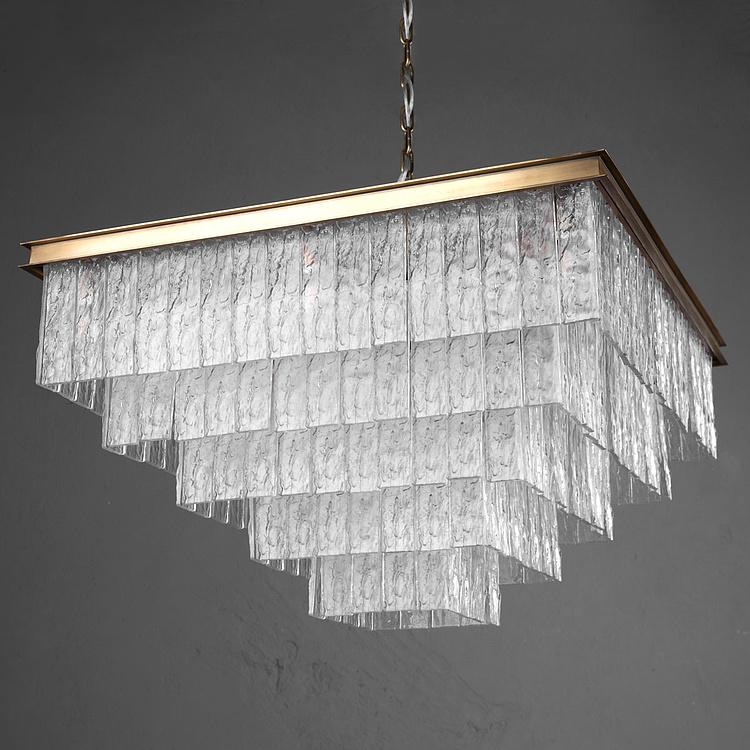 Квадратная люстра Барк с пятью кольцами Bark Square Pendant 5 Rings