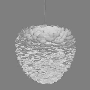 Светильник Eos Evia Hanging Lamp White Feathers White Cord Medium